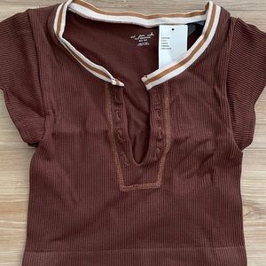 NWT Out From Under Go For Gold Seamless Crop Top sz XS/S